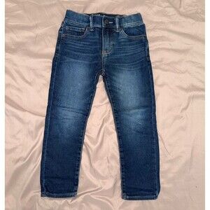 Gap Kids Boys Slim Fit Jeans Dark Wash Blue Denim, Size 5 Slim (358229-00)